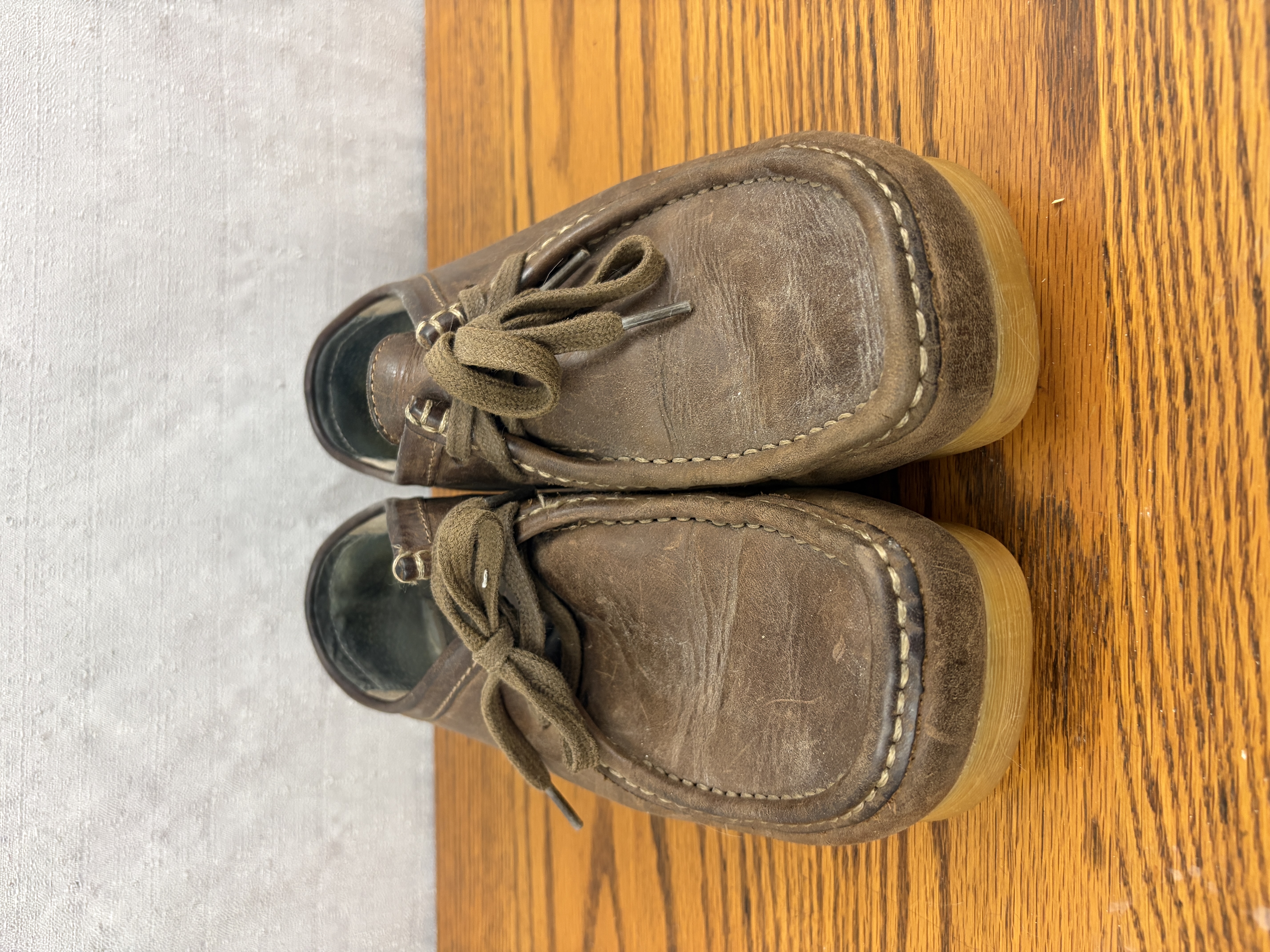 Clarks Wallabee Moccasins Brown Leather Mens Size 9 Wu-Tang  display picture 1